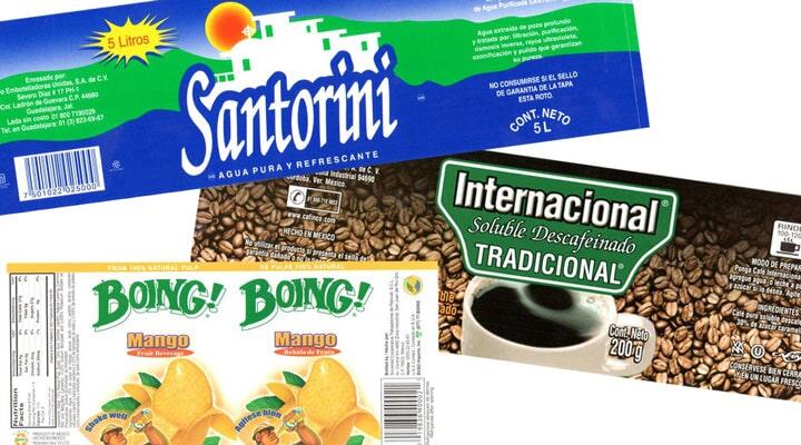 Flexographic labels printed for beverage and coffee brands