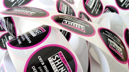 Die-cut roll labels for a cosmetics brand